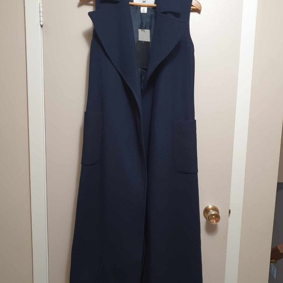 BNWT Giuliva Heritage x HM Sleeveless Wool-blend Coat - XS - Midnight Blue - Picture 4 of 7